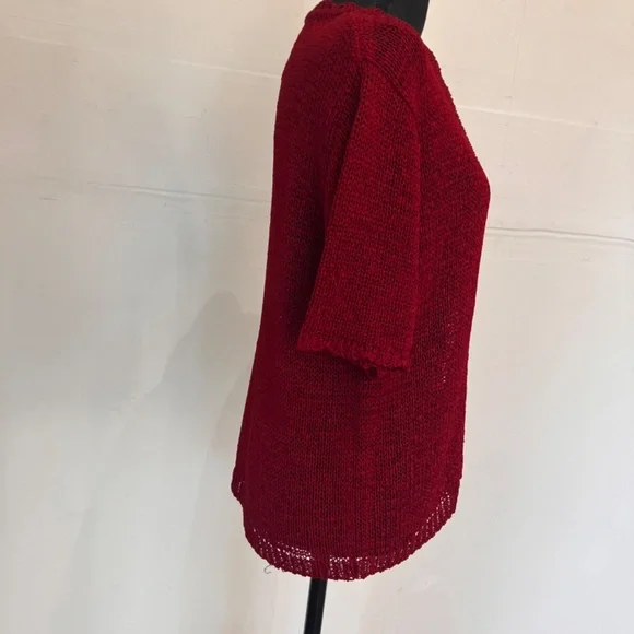 SAG Harbor cherry, red crochet cardigan - Picture 5 of 10